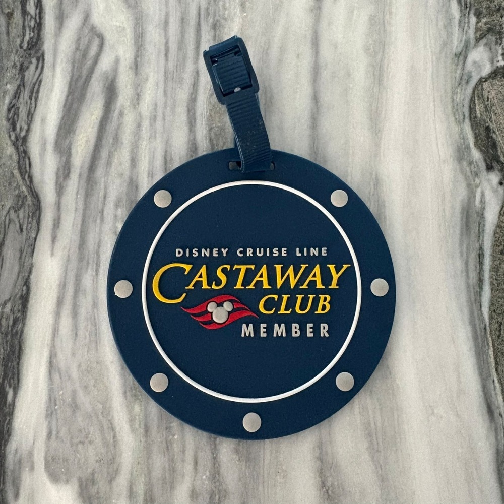 Disney Cruise Line Castaway Cay Club Member Exclusive Luggage Tag Indigo Blue